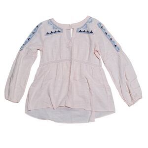 True Craft Womens Sz Medium Nashville Vibes Embroidered Lyric Pink Blouse